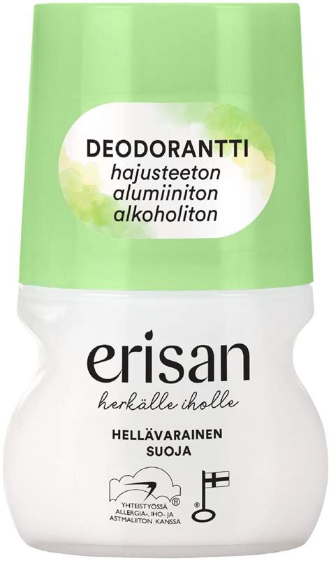 Erisan hajusteeton deodorantti roll.